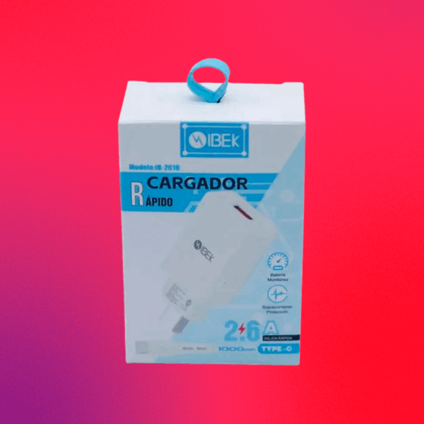 CARGADOR IBEK TIPO C 2.6A IB2610